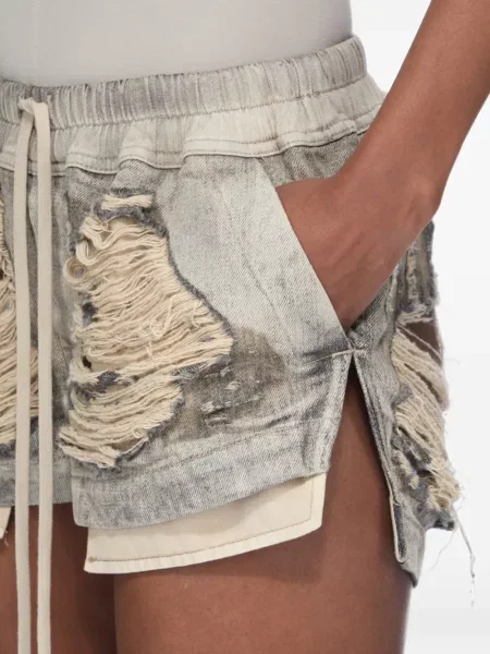 Шорти Rick Owens Drkshdw с протрити краища сиво
