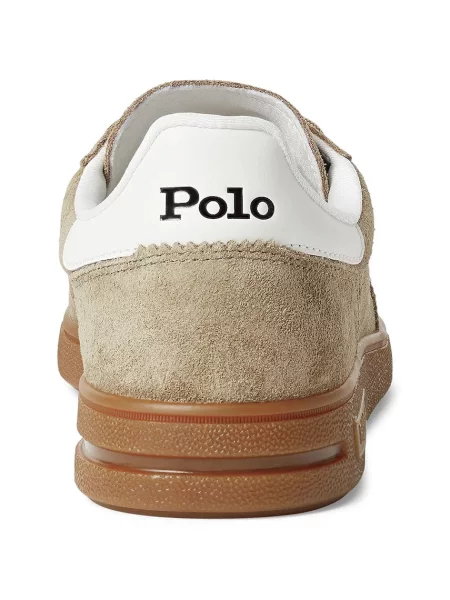 Замшевые кроссовки Polo Ralph Lauren бежевые