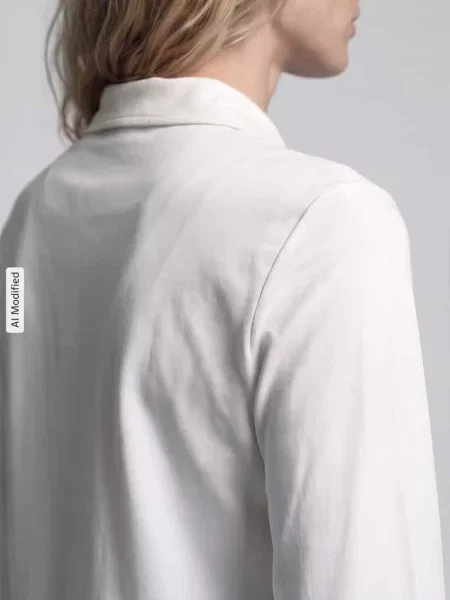 Bluzka z długim rękawem o kroju relaxed fit z mieszanka bawełny S.oliver Red Label biała