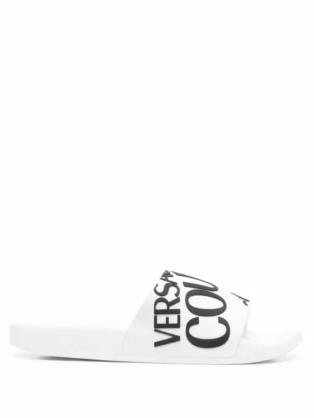 Papuci Versace Jeans Couture fără toc alb