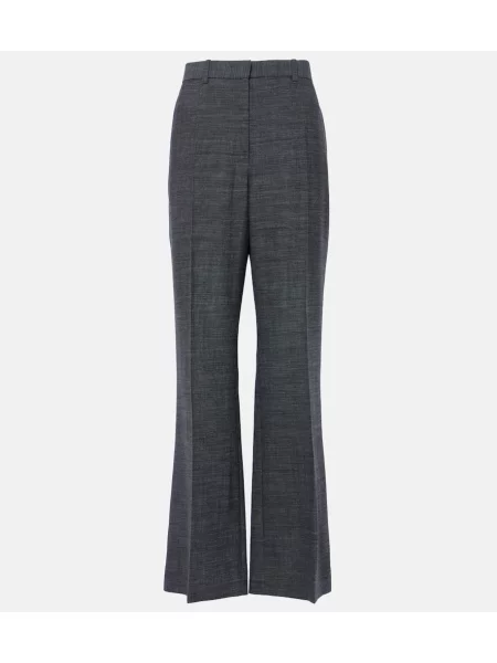 Pantaloni The Row de lână gri