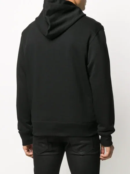 Hanorac cu glugă Versace Jeans Couture cu imagine negru