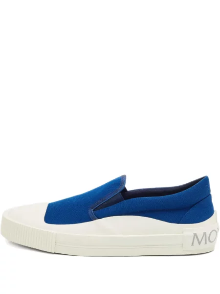 Sneakerși Moncler slip-on din canvas albastru