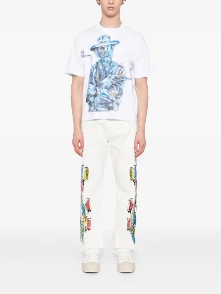 Tricou Warren Lotas cu imagine alb