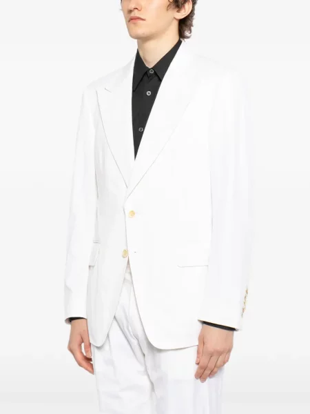 Sacou Tom Ford cu un singur rând de nasturi alb