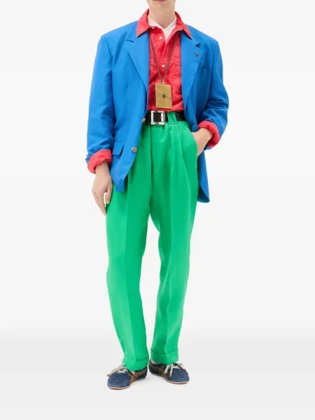 Pantaloni Versace business verde