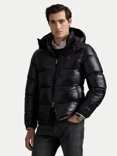 Polo Ralph Lauren Vatovaná bunda čierna