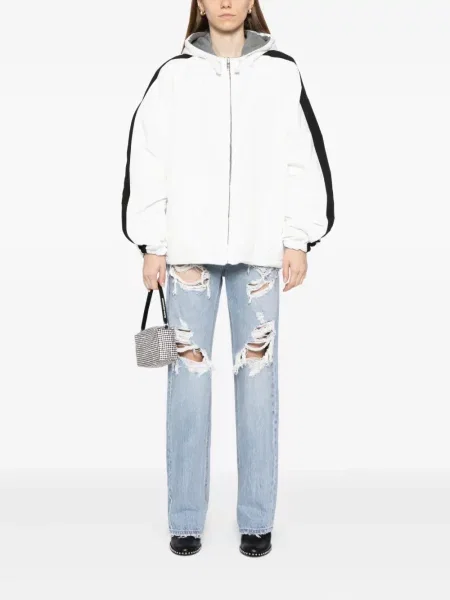 Jeansy Alexander Wang z przetarciami niebieskie