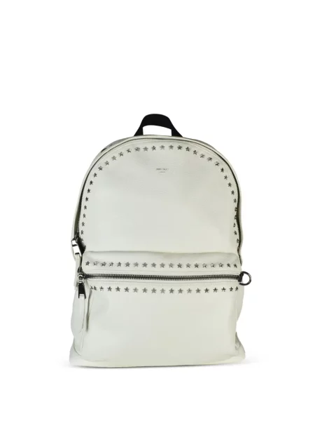 Rucsac Jimmy Choo din piele alb