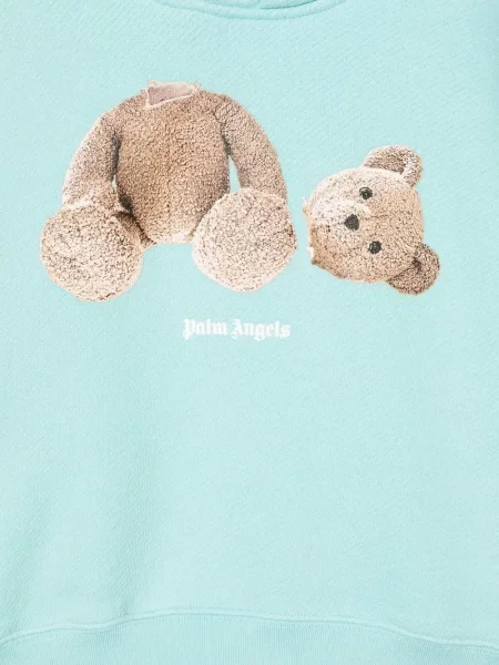 Bluza z kapturem dziecięca Palm Angels niebieska