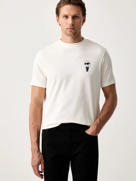KARL LAGERFELD Tricou Alb bej