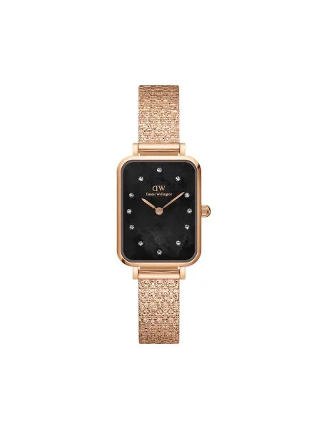 Годинник Daniel Wellington Quadro Lumine Pressed Piano Gold/Black чорний
