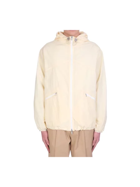 Kurtka Jil Sander z kapturem żółta