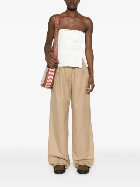 Top Miu Miu din poplin alb