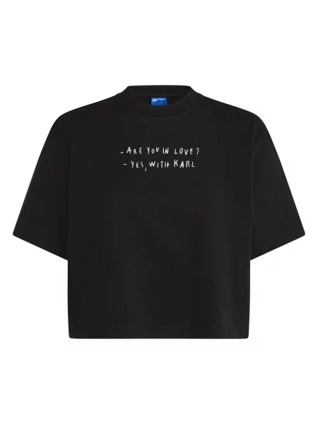 KARL LAGERFELD JEANS Tricou KLJ X Pietro Terzini negru alb
