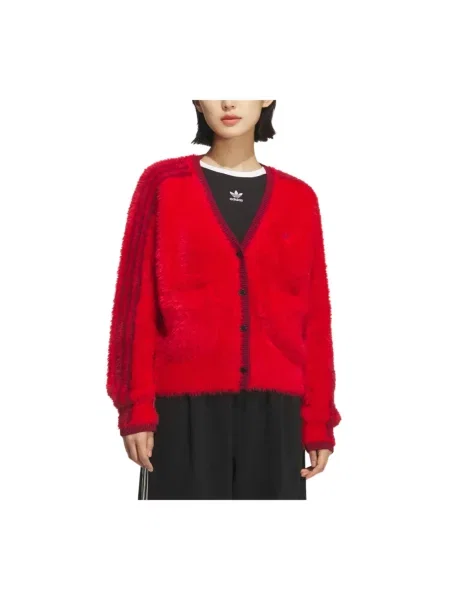 Kardigan Adidas czerwony