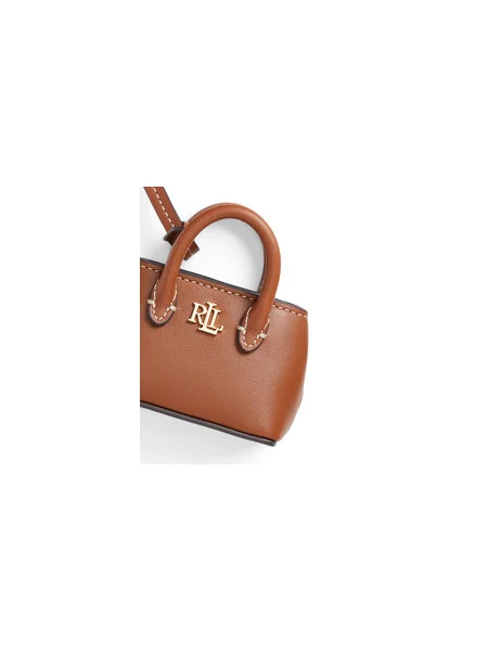Bőr bőr táska Lauren Ralph Lauren barna