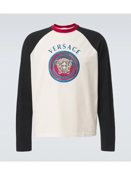 Tricou Versace din jerseu alb