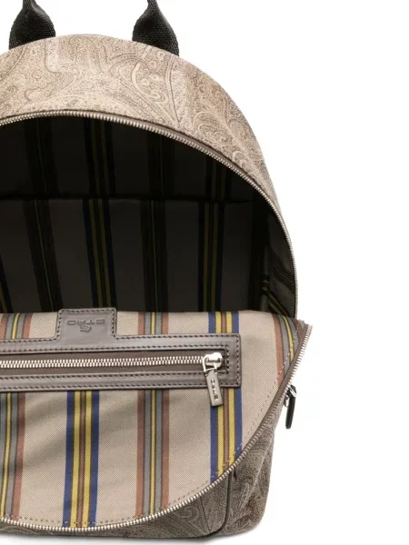 Rucsac Etro cu imagine cu model paisley maro
