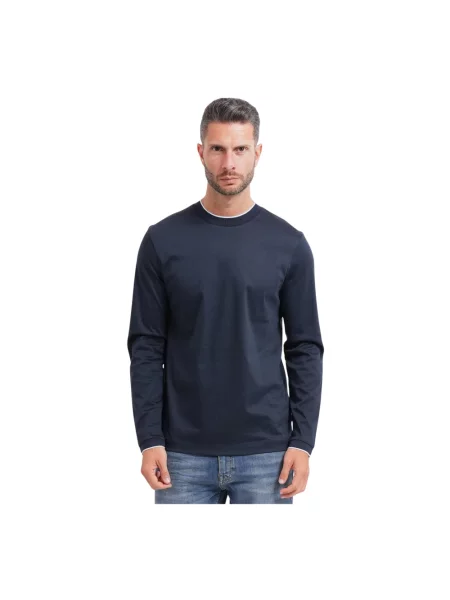 BOSS longsleeve H-Tenison niebieska