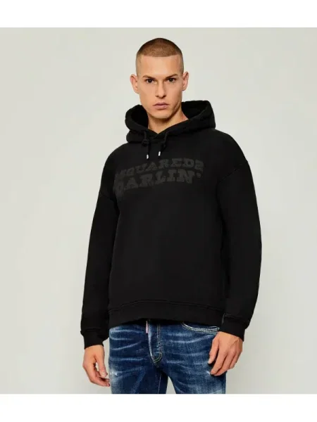 Hanorac | Relaxed fit negru