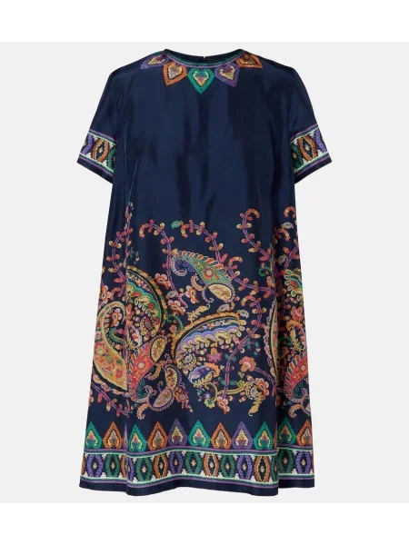 Rochie Etro de mătase cu model paisley