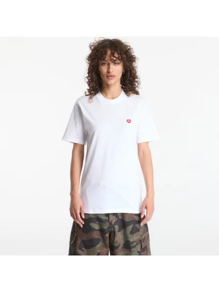 Tricou Carhartt WIP S/S Small Heart T-Shirt UNISEX White/ Red L alb