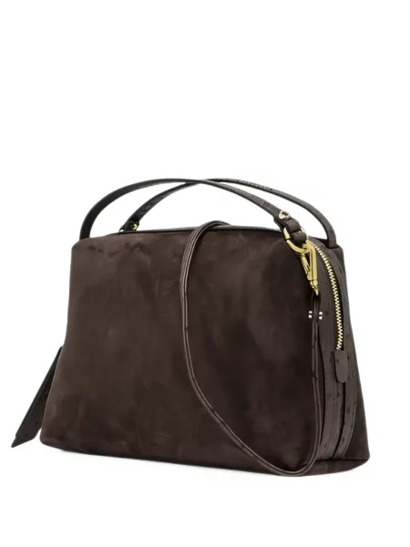 Geantă shopper Gianni Chiarini din piele de căprioară maro