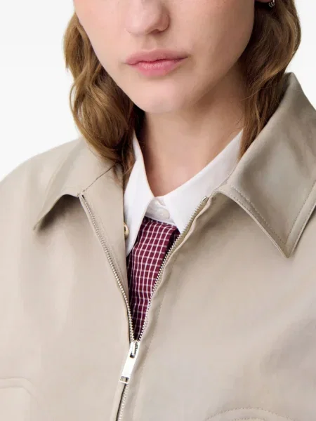 Kožni bucket šešir Claudie Pierlot s vezicama crna