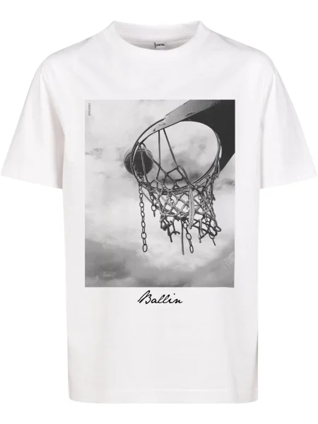 Tricou copii Mister Tee alb