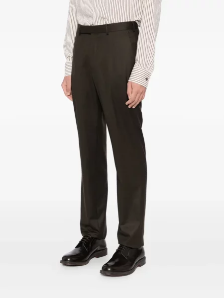 Pantaloni Zegna de lână maro