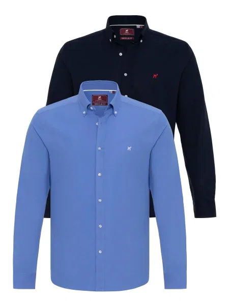 Williot Košile Fernando modrá / červená bílá