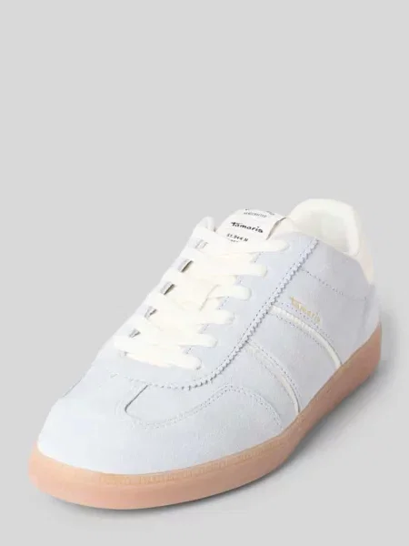 Sneakersy niskie z czystej skóry bydlęcej welurowej Tamaris