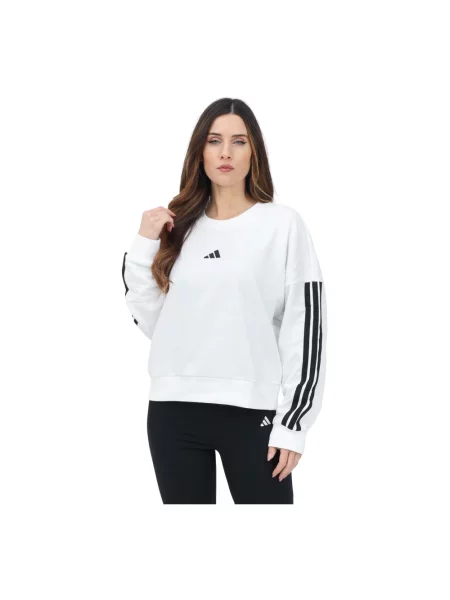 Bluza Adidas w paski frotte biała