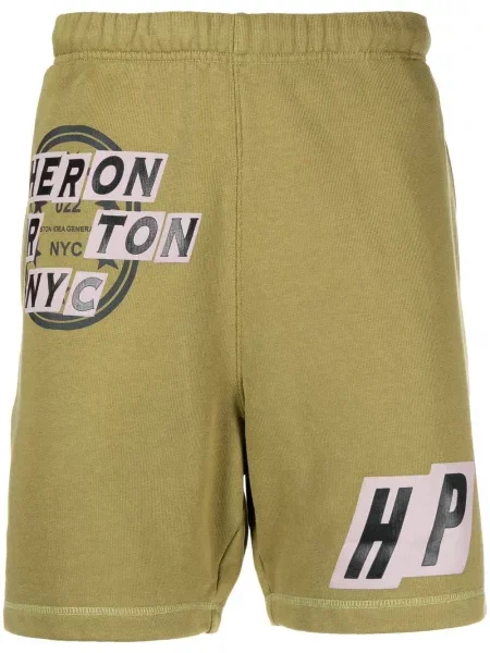 Pantaloni scurți Heron Preston cu imagine verde