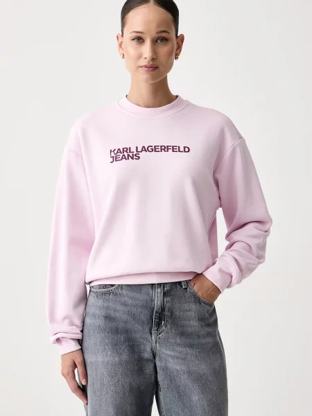 Karl Lagerfeld Jeans hanorac pentru femei cu roz