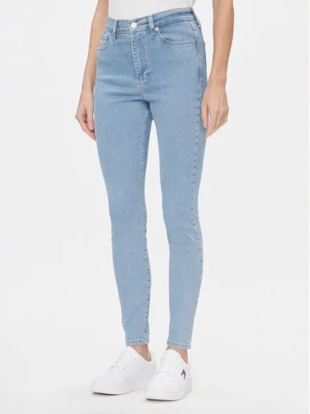 Tommy Jeans Jeansy Sylvia Skinny Fit niebieski