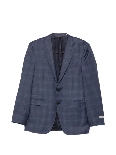 Costum Canali de lână în carouri albastru