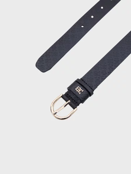 Кожаный ремень Tommy Hilfiger черный