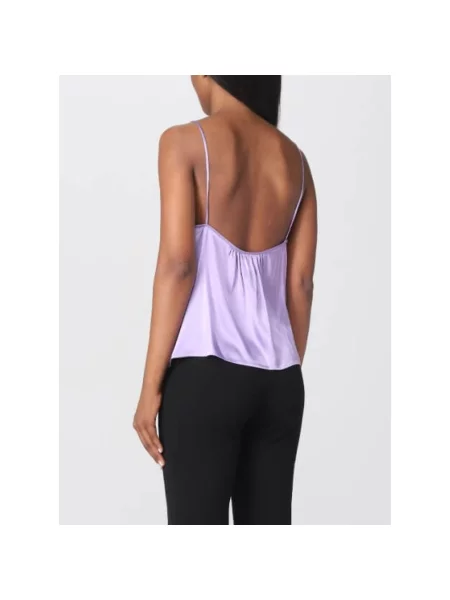 Satynowy top Pinko fioletowy