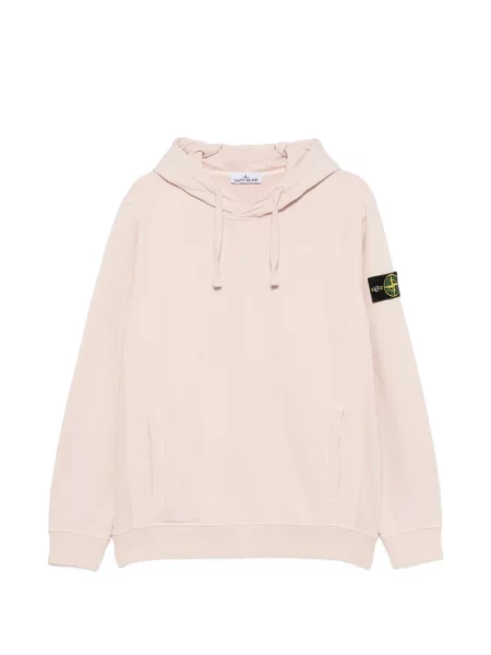 Hanorac cu glugă Stone Island cu strasuri cu cordon roz