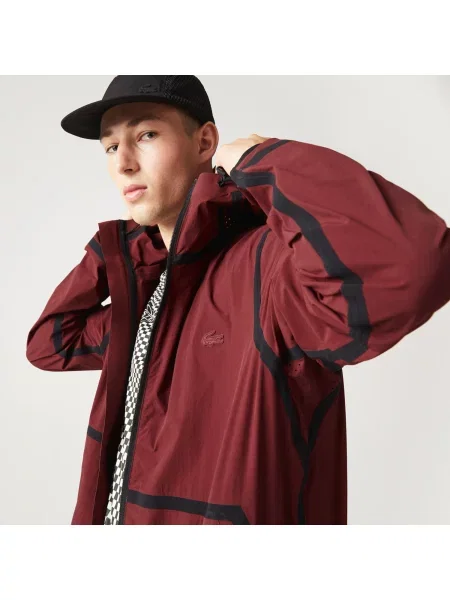 Lacoste Kurtka Z Kapturem I Napisami Light Zip