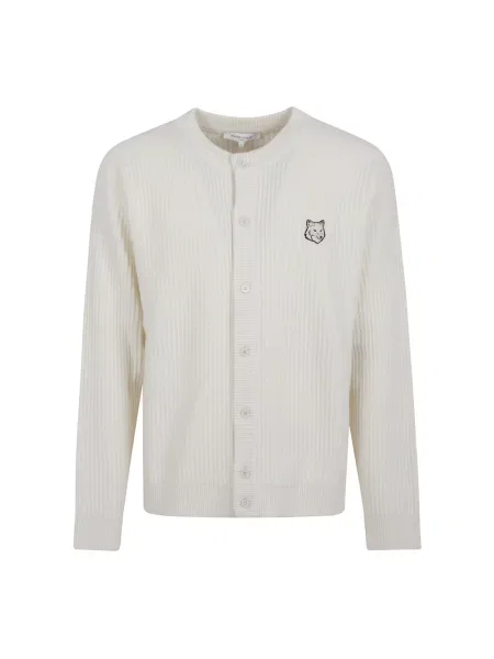 Kardigan Maison Kitsune wełniany beżowy