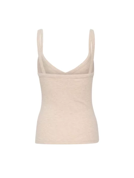 Dzianinowy top Inwear w kolorze melanż beżowy