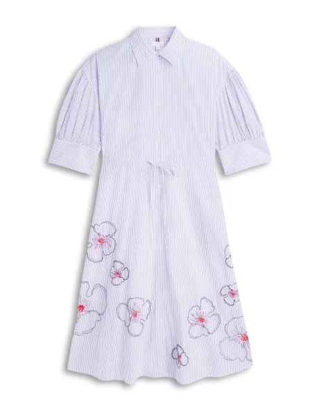 TOMMY HILFIGER Košeľové šaty námornícka / opálová / pastelovo / krvavo červená modrá