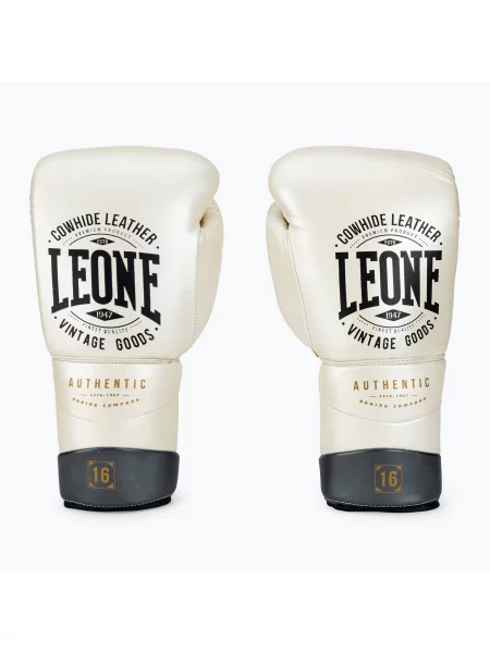 Rękawice bokserskie LEONE Authentic 2 white białe