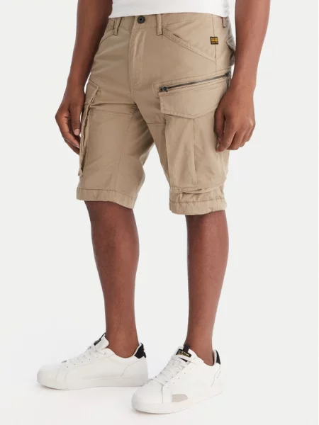 G-Star Raw Σορτς υφασμάτινο Rovic Zip πράσινο