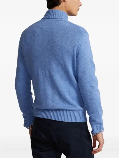 Ριγέ πλισέ κασκέτο Polo Ralph Lauren φανελένιο μπλε