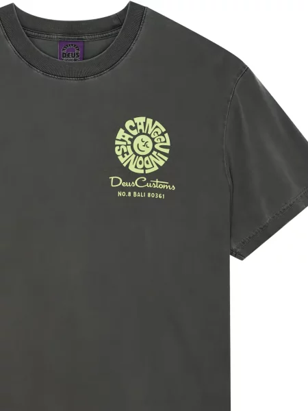 Tricou Deus Ex Machina cu imagine gri