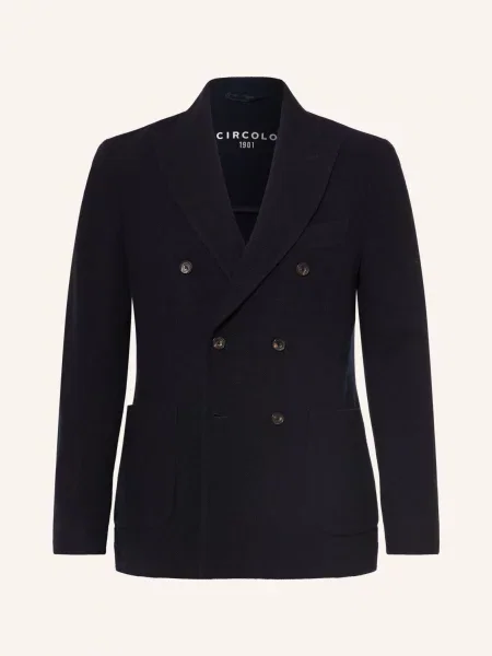 Circolo Sako Slim Fit S Merino Vlnou tmavě modrá
